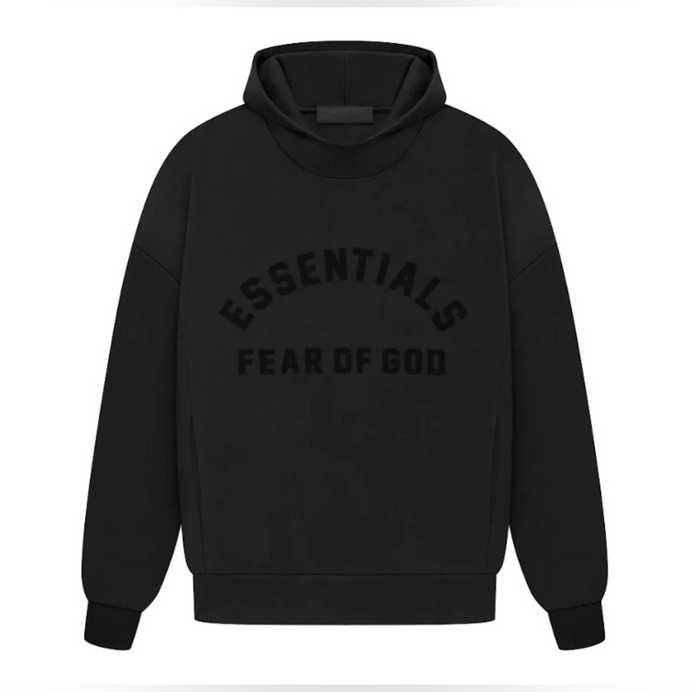 Fear of God Essentials, Arch Logo Hoodie, Jet Black, (Custom)